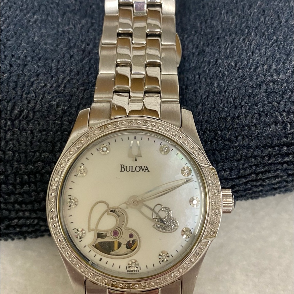 Bulova Women’s Mother of Pearl and Diamond Watch